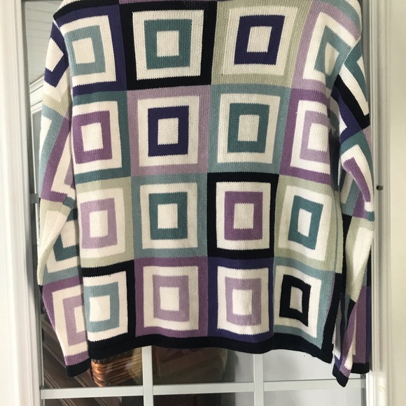 Talbots Geometric Patterned Cardigan Small‎ - Picture 5 of 6